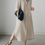 Shirt Dress Lightweight Button Maxi Dress