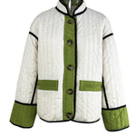 Fashionable Contrasting Color Cotton Coat
