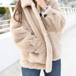 Lapel Plus Velvet Thick Jacket Wool Teddy Bear Coat