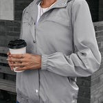 Casual Sportswear Solid Pocket Hooded Collar Outerwear