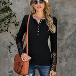 Solid Color Long Sleeve Knitted Base Top