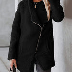 Nadorine Casual Fleece Fuzzy Coats Faux Shearling Shaggy Jacket