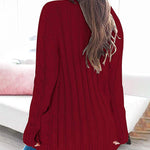 Plain Twist Button Cardigan Sweater