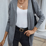 Long Sweaters Cardigan with An Open Front