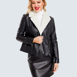 Plus Size Winter Coat Lapel Collar Long Padded Leather Vintage Thicken Coat