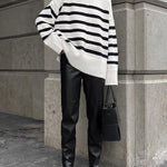 Loose Striped Pullover Sweater