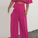Casual Daily Solid Patchwork Off the Shoulder Short Sleeve Two Pieces