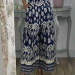 Printed Loose Wide-leg Casual Trousers