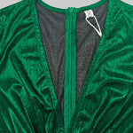 High Waisted Three-Quarter Sleeves Shiny Solid Color Deep V-Neck Jumpsuits Bottoms
