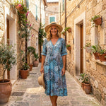Rachel™ | Elegant Printed Midi Dress