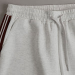 Retro Sporty Grey And White Half-zip Sleeveless Sweatshirt And Shorts Set