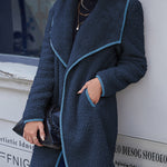 Lapel Irregular Mid -length Double -sided Plush Coat