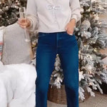 Stylish Bow Sweater Top