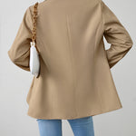 Nadorine Casual Blazers Double Breasted Long Sleeve Work Office Blazer Jacket