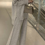 Turtleneck Size Split Sweater Suits