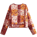 Loose Casual Short Cardigan Quilted Cotton Jacket