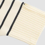 Mock Neck Zip-Up Striped Pullover Loose Sweater
