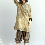 Vintage Loose Wide Leg Checkered Elastic Waist Pants