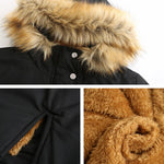 Faux Fur Hood Parka Jacket