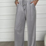 Golden Velvet Wide -legged Pants Straight Velvet Pants