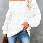 Off Shoulder Loose Knitwear Sweater