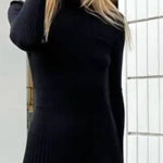 Pleated Knitted Mini Dress