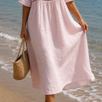 Livian | Embroidered Linen Dress