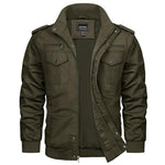 KZZ autumn men's casual windbreaker jacket workwear stand collar bomber jacket