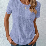 Nadorine Women's Casual Loose Fit Short Sleeve T-shirts Blouse