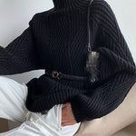 Languid Turtleneck Sweater Women's Pullover Top