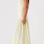 Eden Patchwork Semi-sheer Chiffon Strapless Maxi Dress