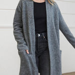 Long Patch Pocket Sweater Cardigan Coat