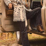 NVLT Knit Fringe Cardigan Sweater