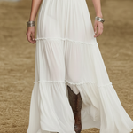 Women's Chiffon Tie-strap V-neck Sleeveless Maxi Dress