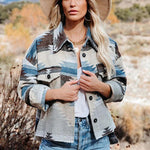Long Sleeve Button Lapel Collar Jacket