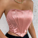 Plain Handkerchief Hem Tube Top