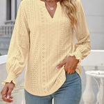 Nadorine Long Sleeve T-Shirt Solid O Neck Elastic Tops for Women Casual Work Office Loose Fit 2026 | Under $40