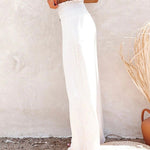 Palazzo Pants Smocked High Waist Flowy Summer Wide Leg Pants