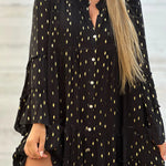 V-neck casual fashion printed patchwork dress
