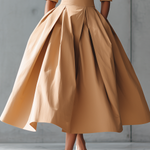 Women's Structured Cotton-Blend Maxi Dress