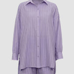Long Sleeve Striped Shirt Shorts Two Piece Set Shirts Mini Shorts Suit