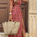 Boho Style Sleeveless Print Maxi Dress