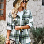 Nadorine Long Sleeve Plaid Top Jacket for Women Casual Work Office Loose Fit 2026 | Under $40