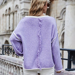Oversized Soft Knit Long Batwing Sleeve Pullover Sweater Tunic Outfit Tops