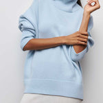 Turtleneck Sweater Knitted Pullovers Jumpers Tops