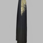 Long Sleeves Loose Rhinestone Round-Neck Maxi Dresses