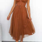 Modern-day Princess Chiffon Suspenders Party Maxi Dress