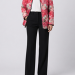 Freya | Charming Pink Floral Print Quilted Jacket