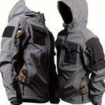 KZZ Men's Casual Hooded Hiking Jacket Warm Coat