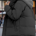 KZZ Men's Thickened Windproof Winter Jacket - Cold-Resistant Warm Fleece Lined Hooded Coat